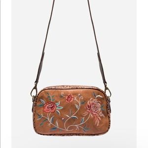 NWT! Johnny Was Uriah Leopard Messenger Bag